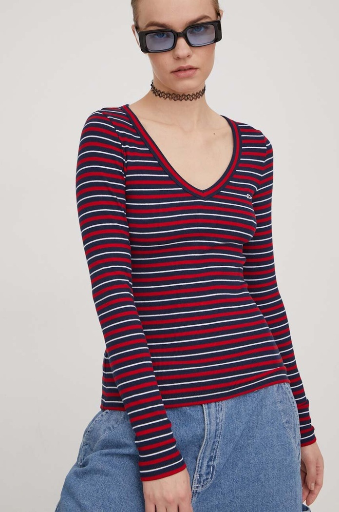 Longsleeve Tommy Jeans DW0DW17386 bleumarin