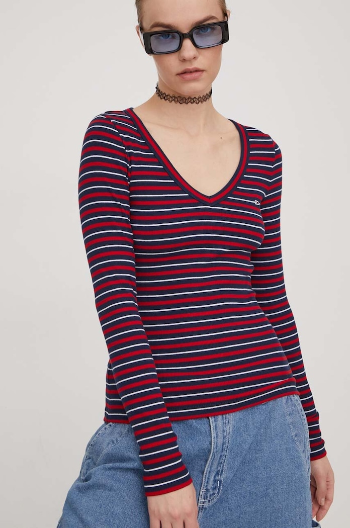 Longsleeve Tommy Jeans DW0DW17386 bleumarin