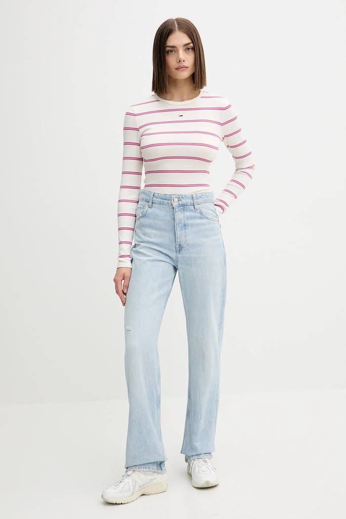 Tommy Jeans longsleeve DW0DW17387 bej SS26