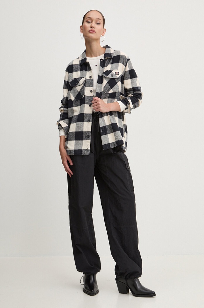 Tommy Jeans Hosszúujjú női pamut elasztánnal DW0DW17387 bézs SS26
