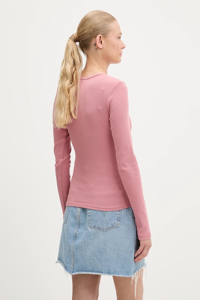 Îmbrăcăminte Tommy Jeans longsleeve DW0DW17387 portocaliu