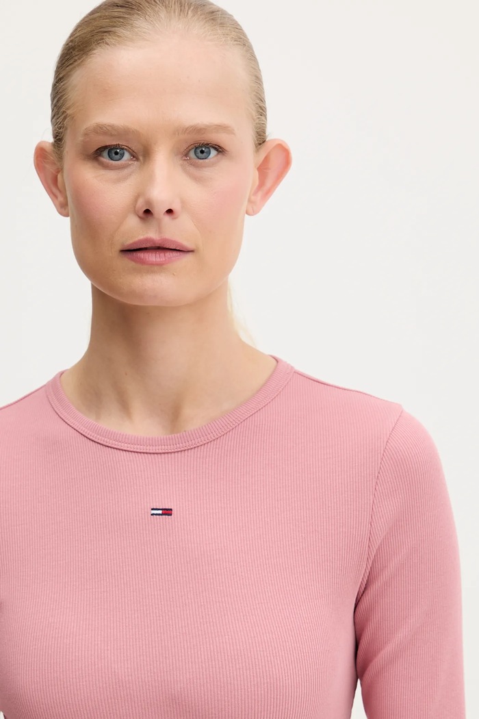 Tommy Jeans longsleeve portocaliu DW0DW17387