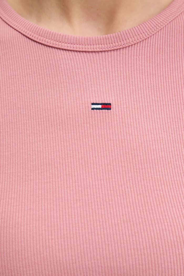 Tommy Jeans longsleeve DW0DW17387 portocaliu