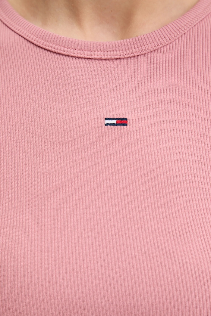 Tommy Jeans longsleeve DW0DW17387 portocaliu