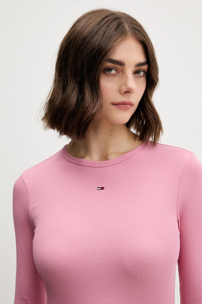 Tommy Jeans longsleeve roz DW0DW17387