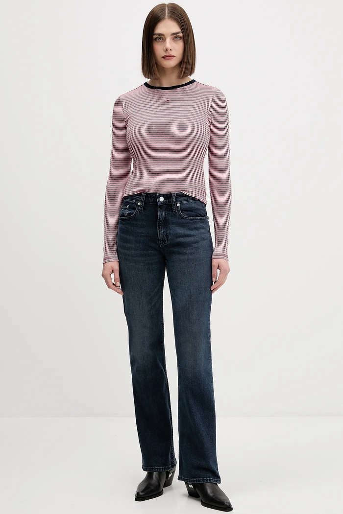 Блуза с дълги ръкави Tommy Jeans DW0DW17387 тъмносин SS26