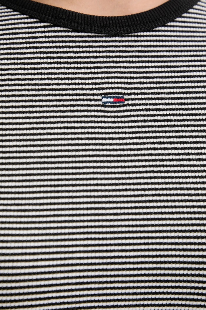 Tričko s dlhým rukávom Tommy Jeans DW0DW17387 čierna