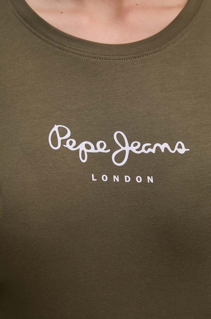 Tričko s dlouhým rukávem Pepe Jeans PL505203 zelená