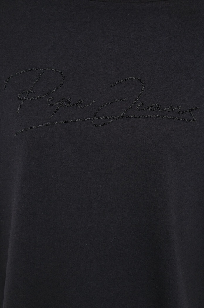 Tričko s dlouhým rukávem Pepe Jeans HOPE PL505739 černá