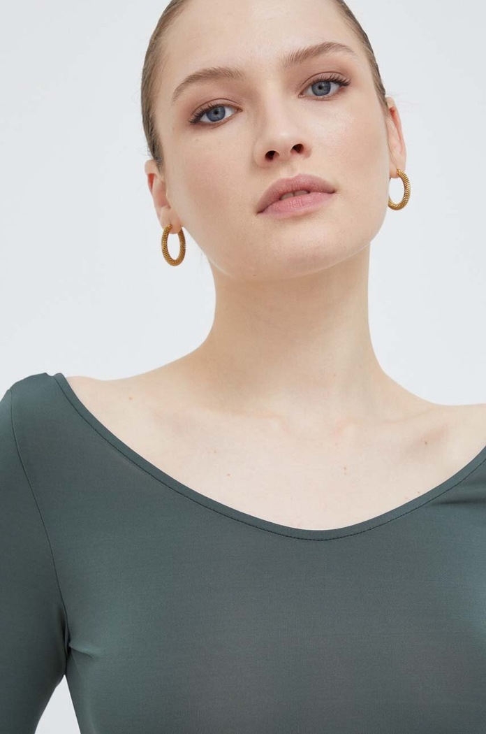 Tričko s dlouhým rukávem Max Mara Leisure zelená 2416941027600