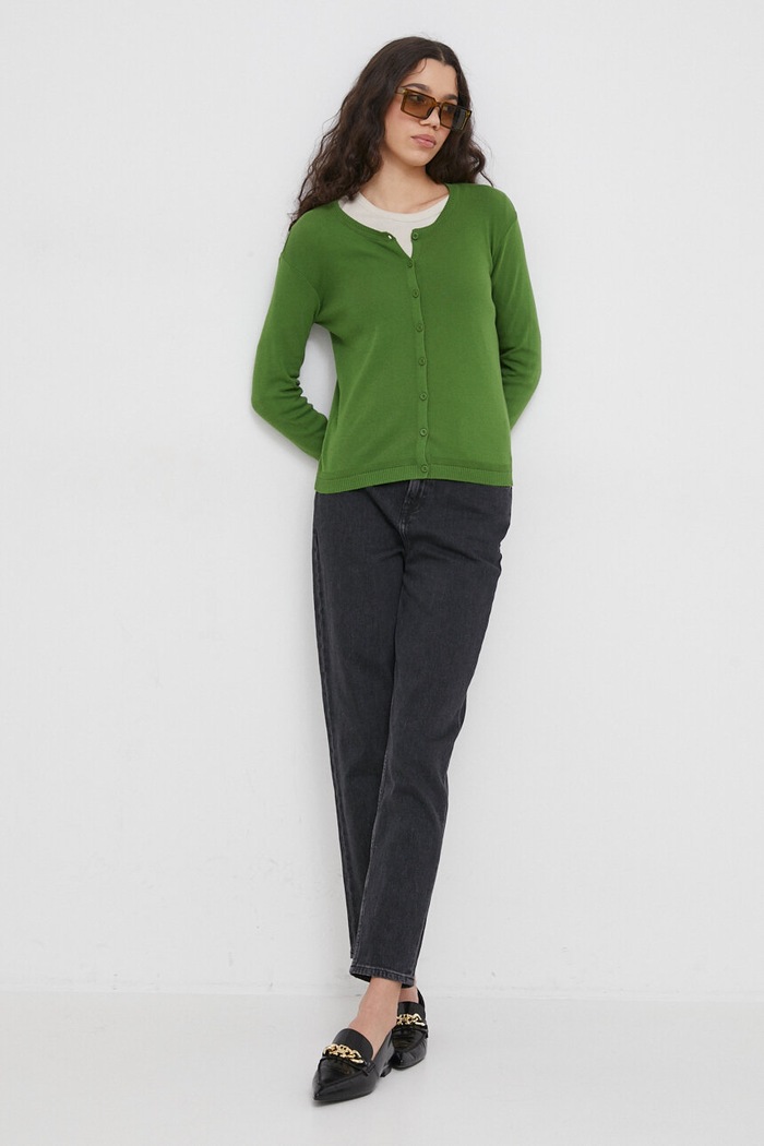 Bavlnené tričko s dlhým rukávom United Colors of Benetton 3GA2E16G0 béžová AW25