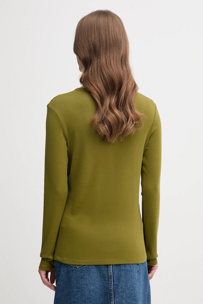 Odzież United Colors of Benetton longsleeve bawełniany 3GA2E16G0 zielony
