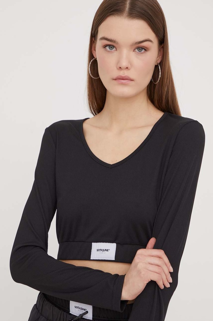 Sixth June longsleeve z elastanem czarny 34113