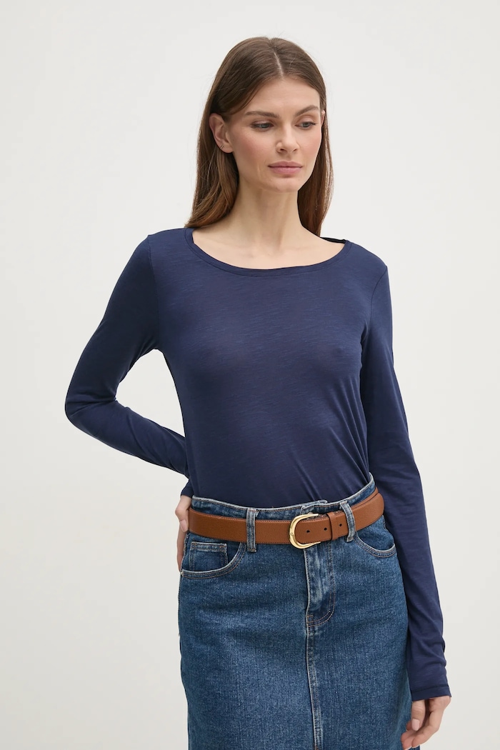 Sisley longsleeve uni bleumarin 3TNHL119S