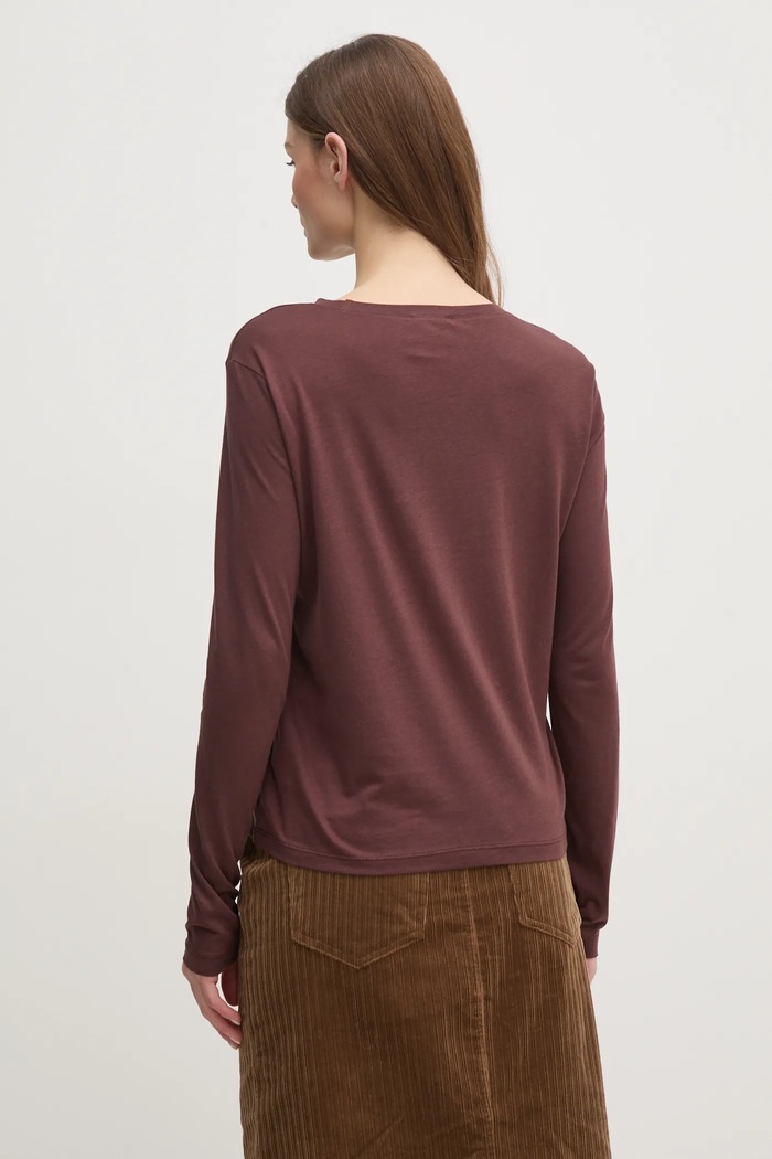 Odzież Sisley longsleeve 3QU4L102Y brązowy