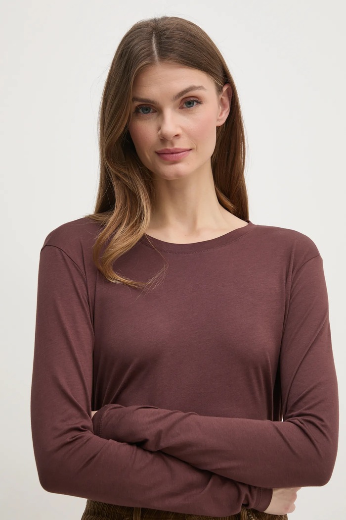 Sisley longsleeve brązowy 3QU4L102Y
