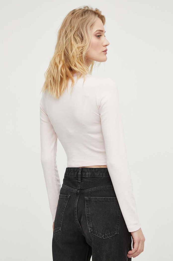 Oblečení Bavlněné tričko s dlouhým rukávem Levi's A7430 růžová
