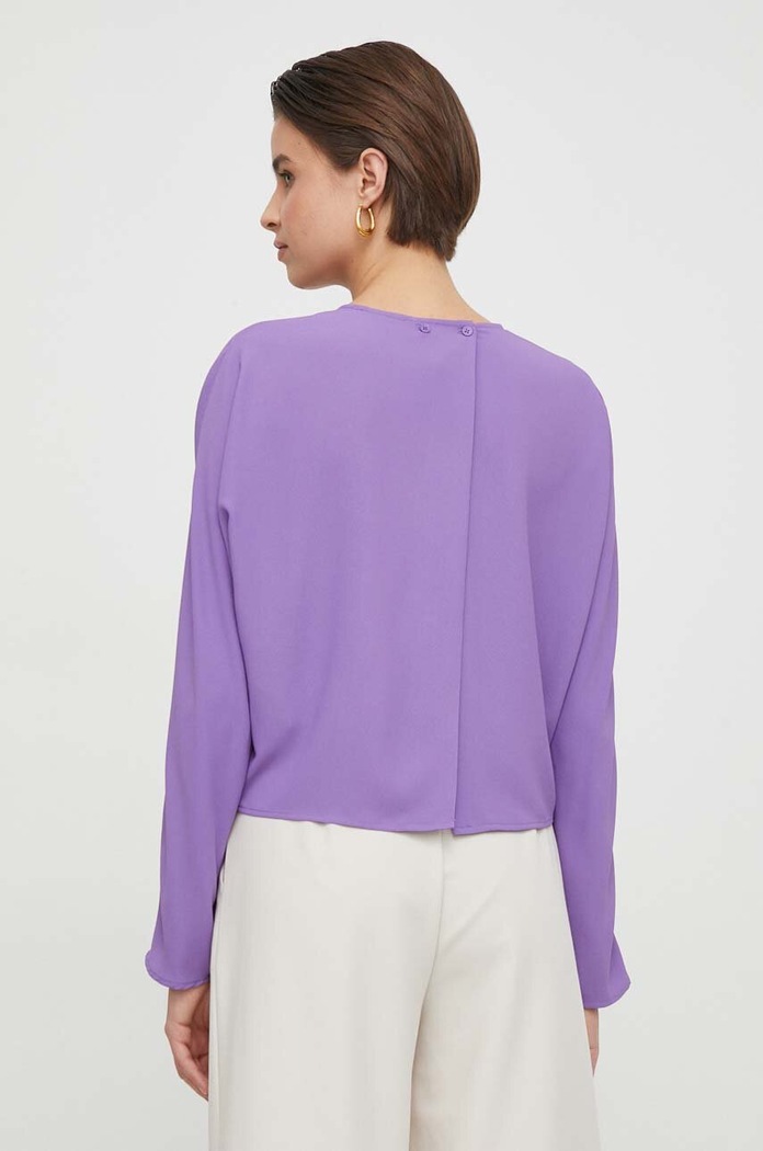 Sisley bluzka 5UTDLQ06J fioletowy SS24