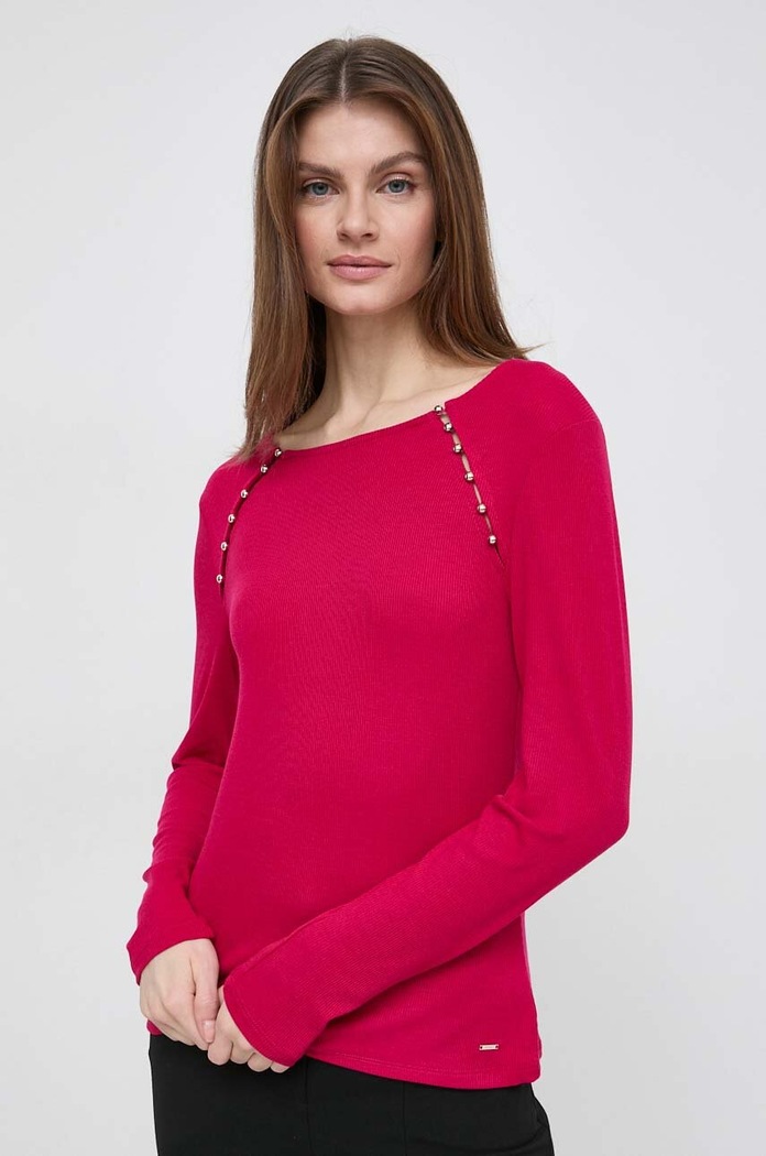 Longsleeve Morgan TMILIE με ελαστάν ροζ TMILIE.FUCHIA