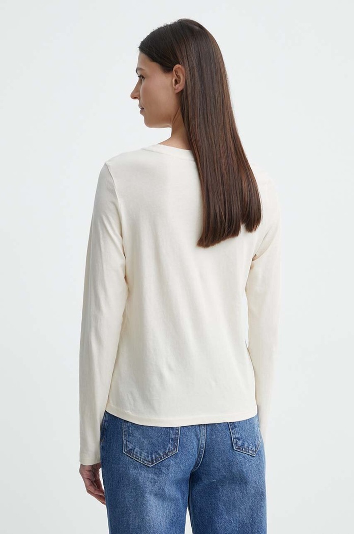 Odzież G-Star longsleeve bawełniany D24514.4107 beżowy