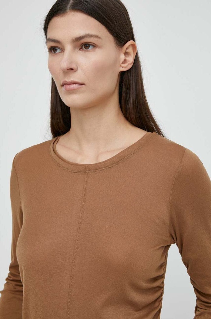 G-Star longsleeve bawełniany brązowy D24516.D528