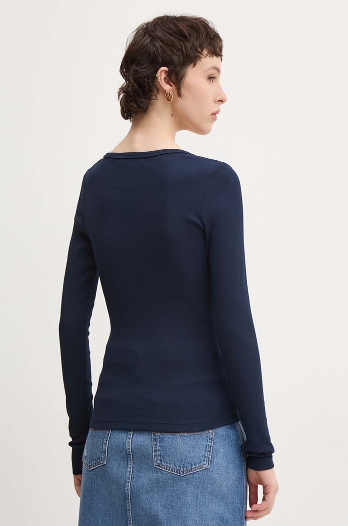 Odzież Tommy Jeans longsleeve DW0DW17990 granatowy