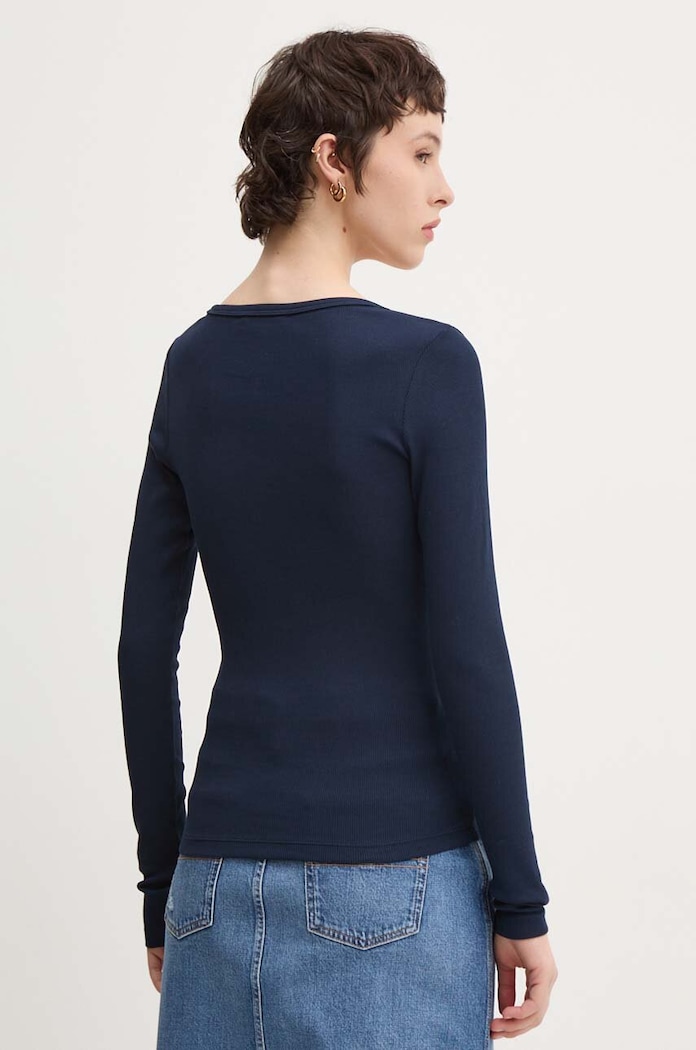 Odzież Tommy Jeans longsleeve DW0DW17990 granatowy