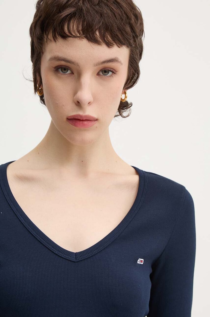 Tommy Jeans longsleeve granatowy DW0DW17990