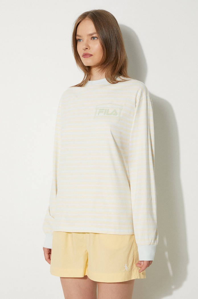 Bavlnené tričko s dlhým rukávom Fila Fila x Aries Stripe Longsleeve relaxed viacfarebná 42PS24TT010128180818