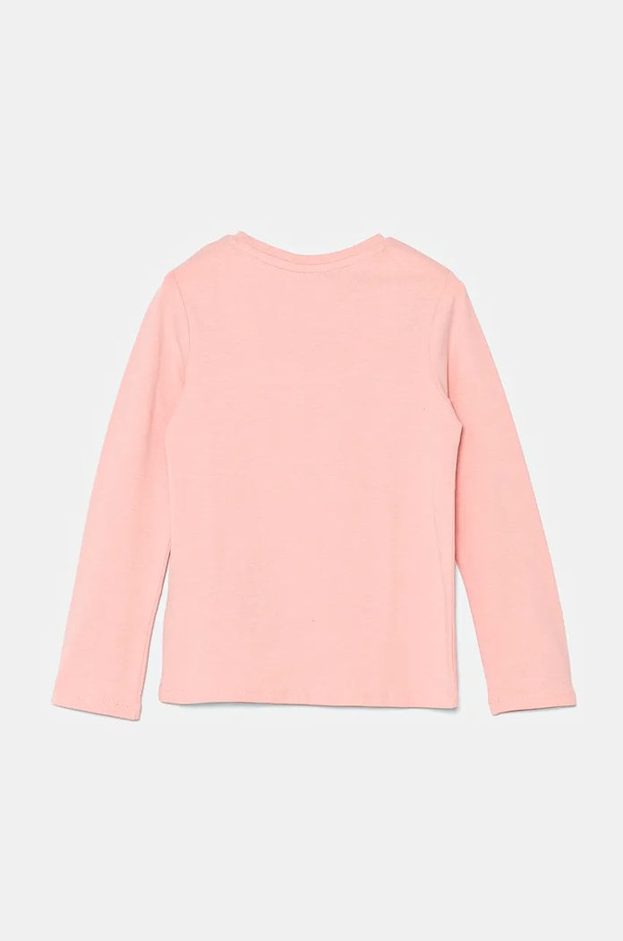Dětské tričko s dlouhým rukávem Guess K4RI30.K6YW1.PPYH růžová SS24