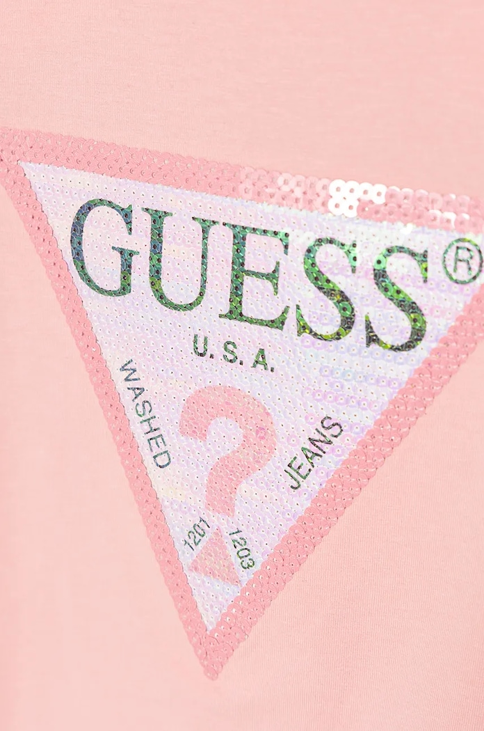 DÍVKA Dětské tričko s dlouhým rukávem Guess K4RI30.K6YW1.PPYH růžová