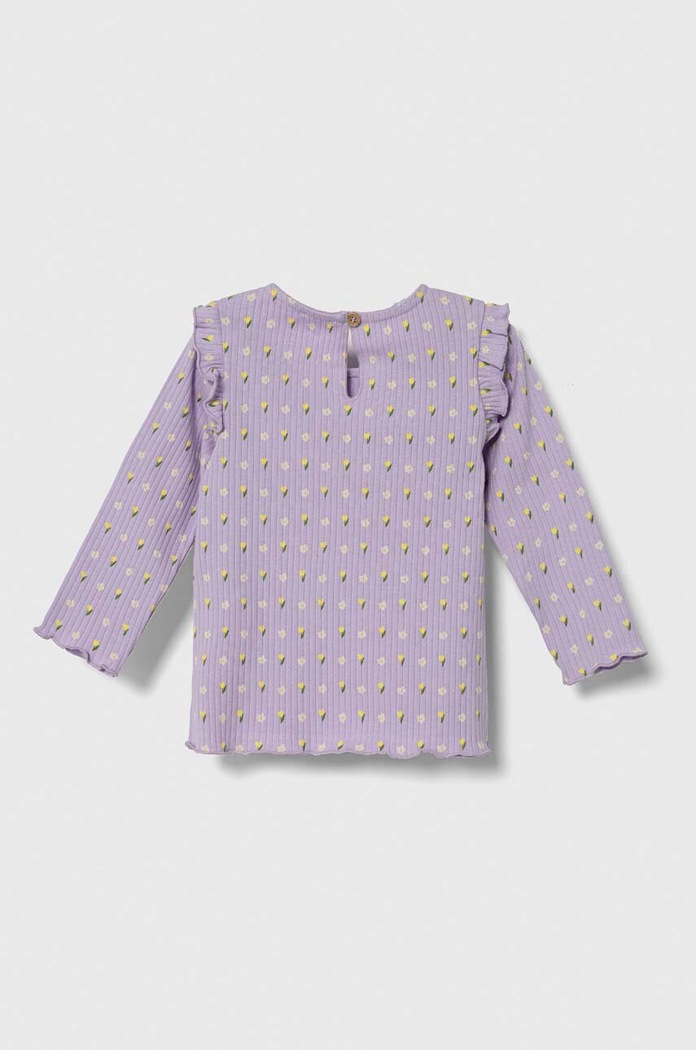Majica dugih rukava za bebe United Colors of Benetton 37G4A104N.W.Seasonal ljubičasta SS24