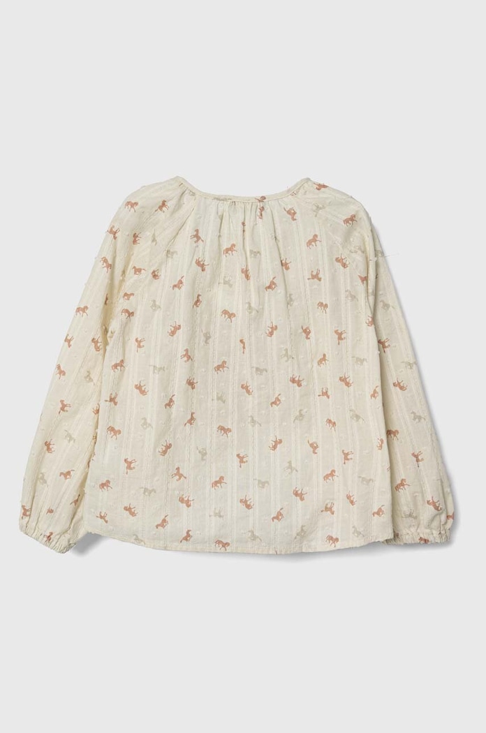 Παιδική βαμβακερή μπλούζα United Colors of Benetton 5KBUGQ01P.P.Seasonal μπεζ SS24
