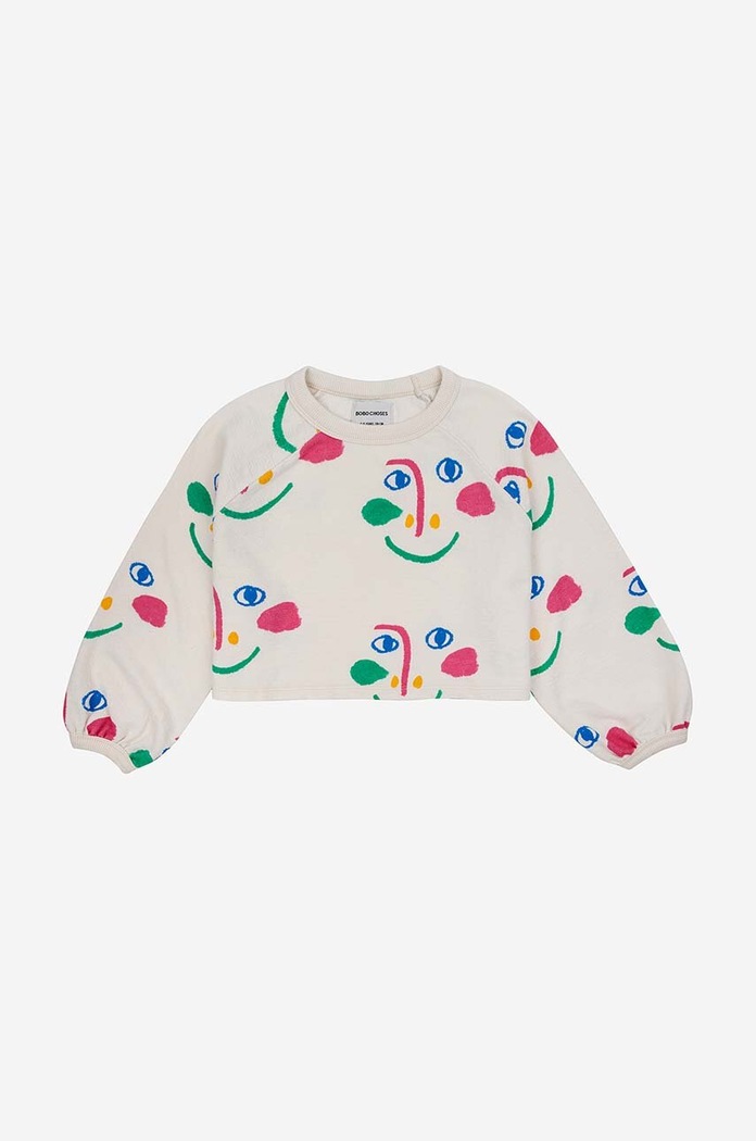 Дитяча бавовняна кофта Bobo Choses 124AC040 білий SS24
