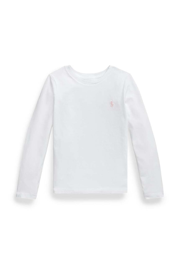 Polo Ralph Lauren gyerek pamut hosszú ujjú felső pamut fehér 312841122030