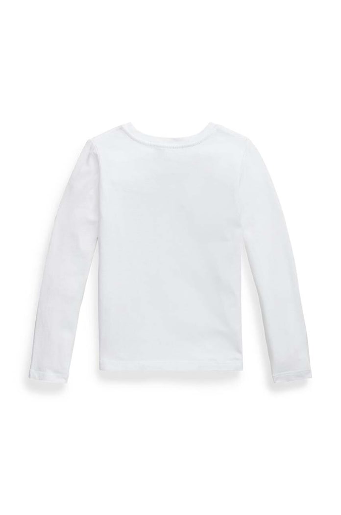Polo Ralph Lauren gyerek pamut hosszú ujjú felső 312841122030 fehér AW24