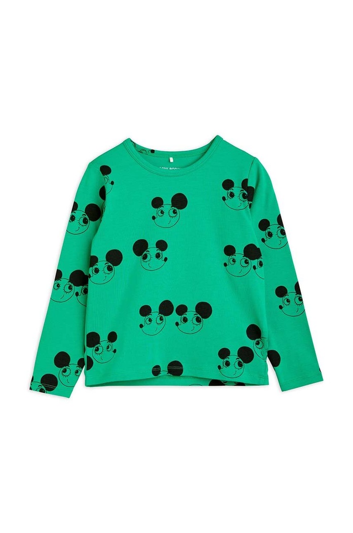 Mini Rodini longsleeve dziecięcy wzorzyste zielony 2412012675