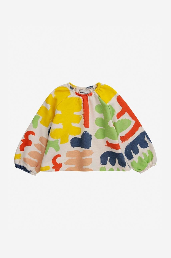Pamučna majica dugih rukava za bebe Bobo Choses 124AB027 šarena SS24