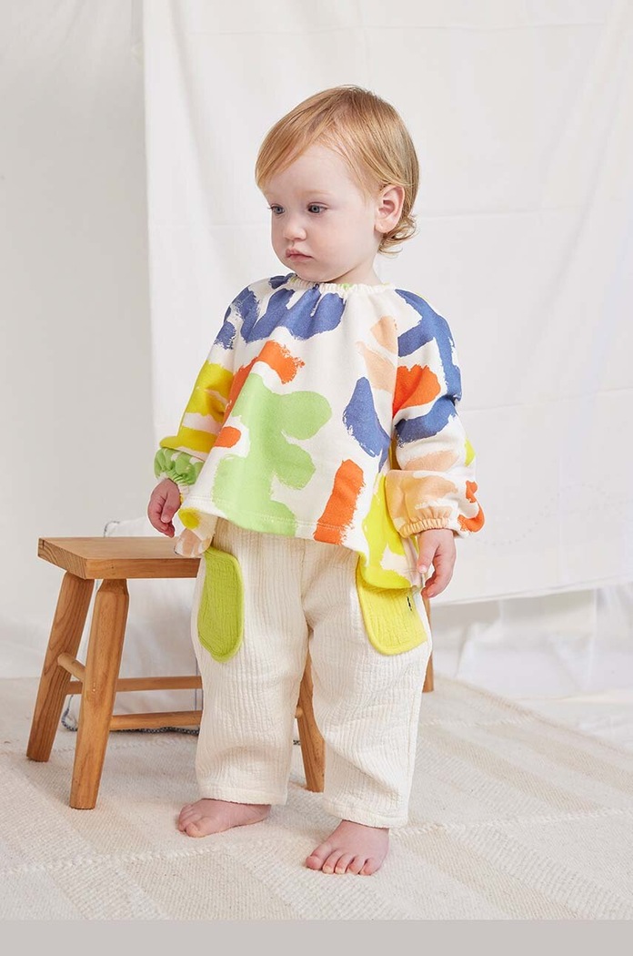 Pamučna majica dugih rukava za bebe Bobo Choses 124AB027 šarena