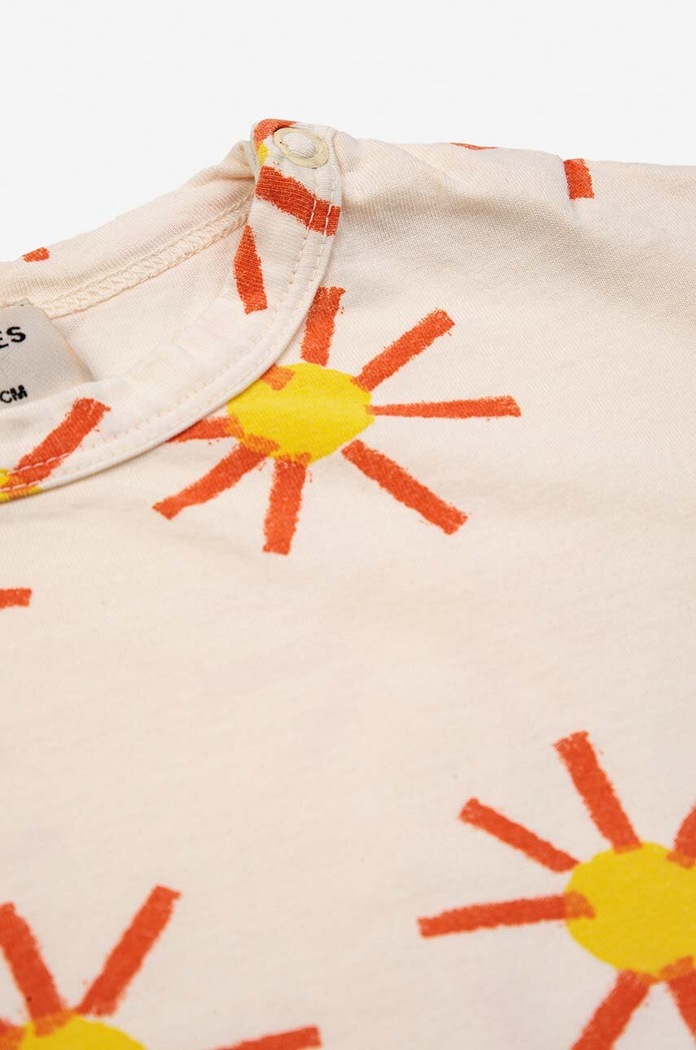 Chłopiec Bobo Choses longsleeve bawełniany niemowlęcy 124AB014 beżowy