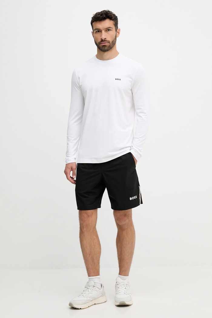 Majica dugih rukava BOSS Green Tee Long 50506365 bijela AW25
