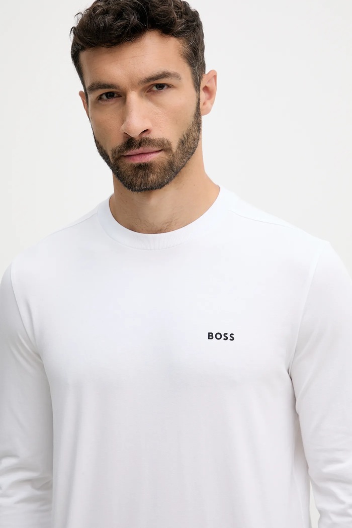 Majica dugih rukava BOSS Green Tee Long bijela 50506365