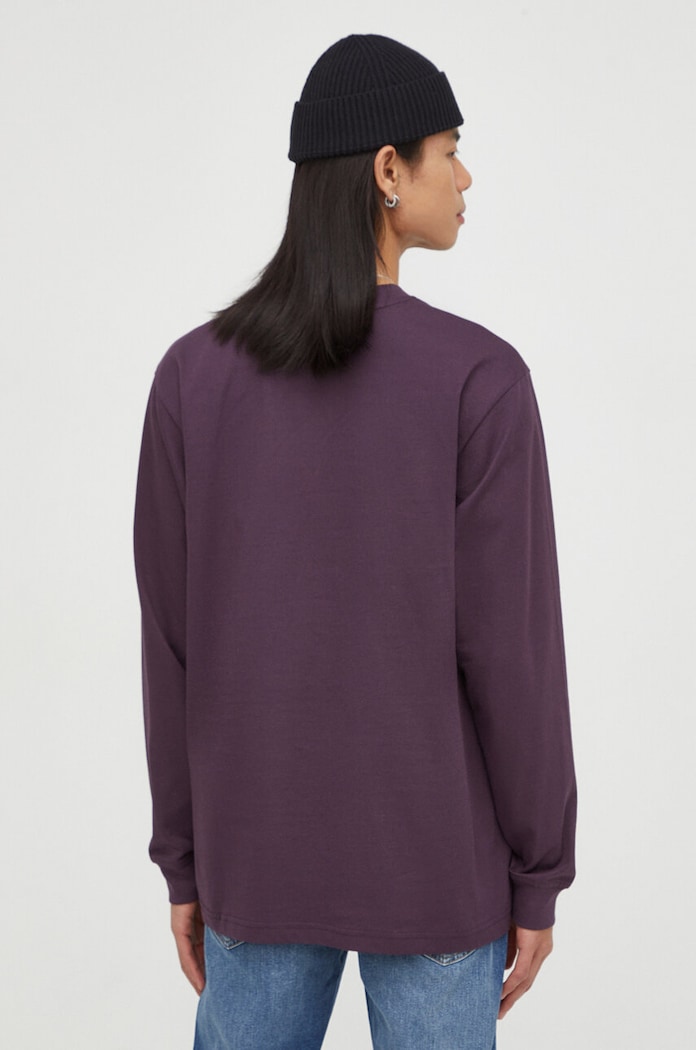 Odzież G-Star longsleeve bawełniany D23886.C336 fioletowy