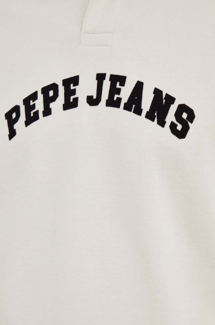 Bavlněné tričko s dlouhým rukávem Pepe Jeans Harry PM542100 béžová