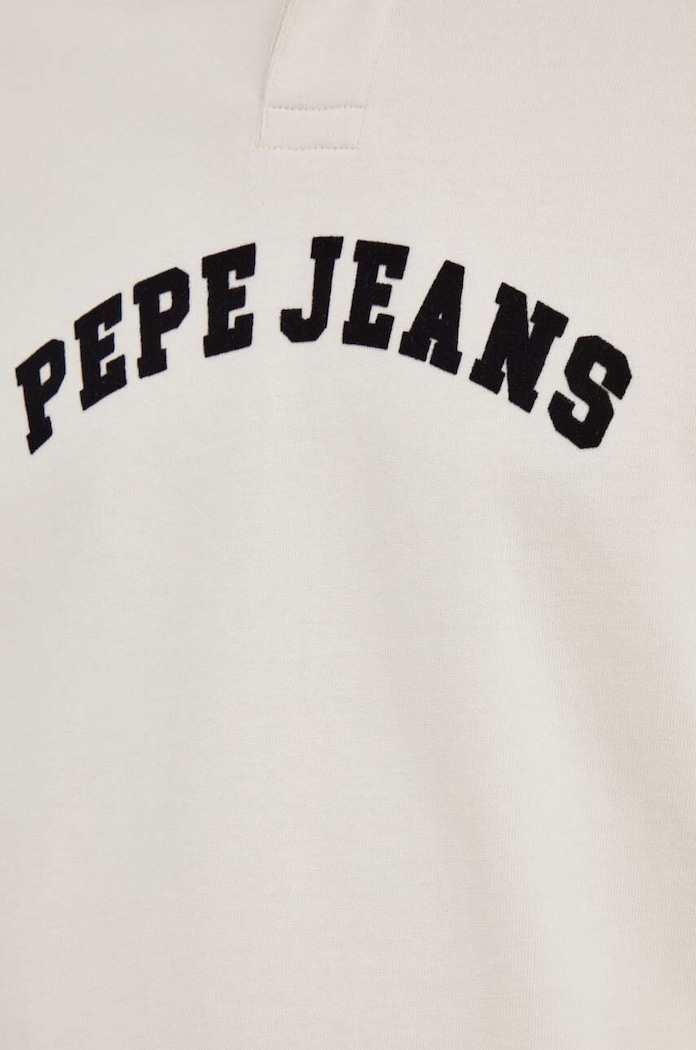 Bavlněné tričko s dlouhým rukávem Pepe Jeans Harry PM542100 béžová