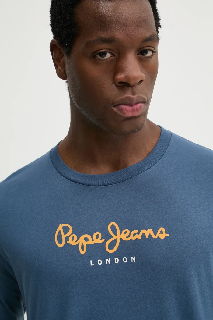 Pepe Jeans t-shirt bawełniany Eggo niebieski PM508209