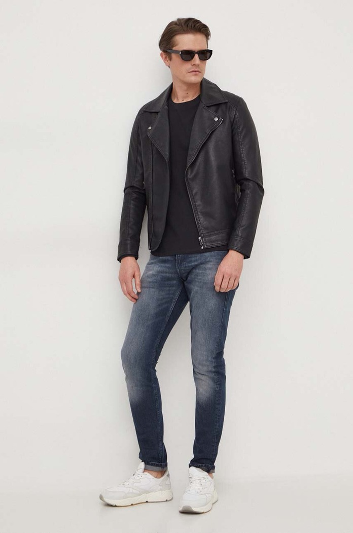 Pepe Jeans longsleeve bawełniany CONNOR LONG. PM509219 czarny SS24