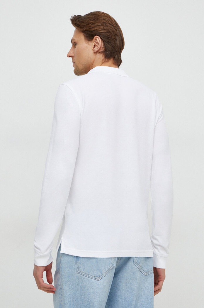 Oblečenie Bavlnené tričko s dlhým rukávom United Colors of Benetton 3089J3204 biela