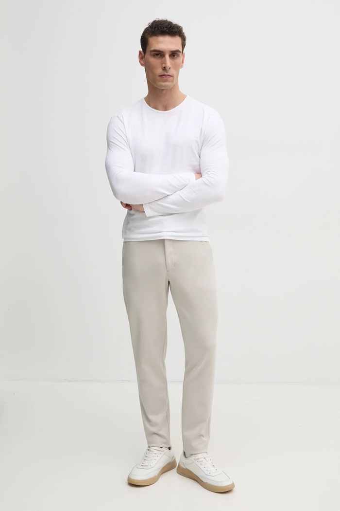 Bavlněné tričko s dlouhým rukávem United Colors of Benetton 3JE1J19A9 bílá AW25