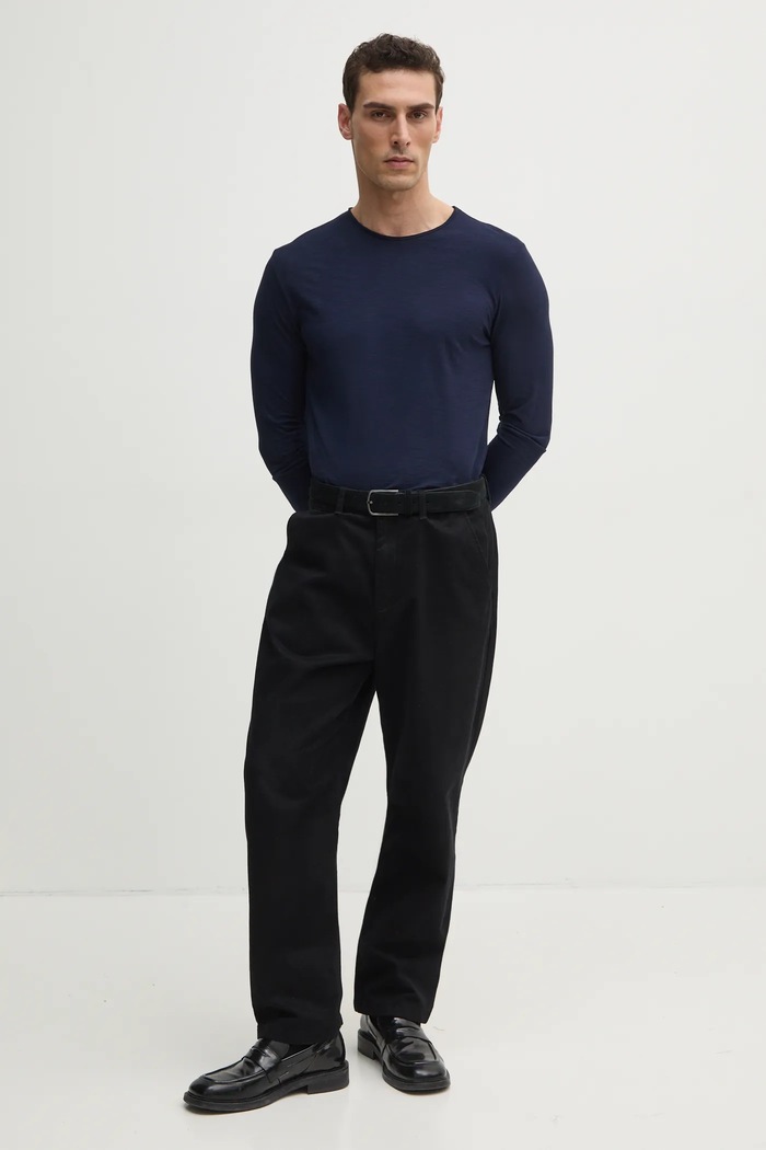 United Colors of Benetton longsleeve bawełniany 3JE1J19A9 granatowy AW25